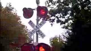 1 MILLION VIEWS Amtrak  High Street Railroad crossing in Amherst MA [upl. by Suixela676]