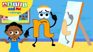 Learn Letter N  The Alphabet with Akili  Cartoons for Preschoolers [upl. by Bezanson]