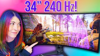 ASUS ROG OLED 34” Ultrawide 240 Hz Gaming Monitor is EPIC [upl. by Eidnar]