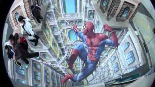 Trick Art 3D by Kurt Wenner at Universal Studios Japan featuring Spiderman [upl. by Earla476]