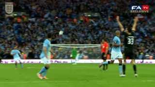 PITCHCAM Exclusive Pitchside highlights Wigan vs Manchester City 10 FA Cup Final 2013 [upl. by Oni]