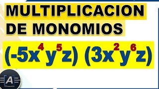 Multiplicación de MINOMIO por MONOMIO ¡APRENDE [upl. by Naloc]