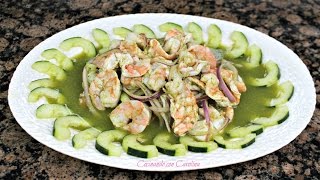 AGUACHILE DE CAMARON ESTILO SINALOA 🦐 AGUACHILE VERDE DE CAMARON 🦐 [upl. by Haney]