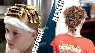 We PERMED our SONS HAIR BEFORE AND AFTER [upl. by Sigvard]