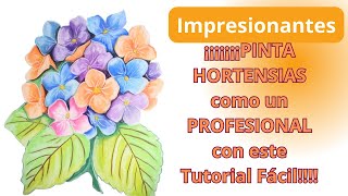 ¡¡¡¡¡¡PINTA HORTENSIAS como un PROFESSIONAL con este Tutorial Fácil [upl. by Yenroc]