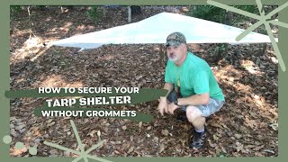 How to Tie Down a Tarp with no Grommets [upl. by Arvin]