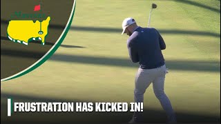 Tyrrell Hatton misses birdie putt tosses ball into the water 👀  2024 Masters [upl. by Tehc]