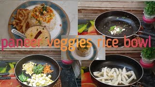 paneer veggies rice bowl 🍲 full recipe healthy recipe and so tasty recipechefshabana ampvlogger [upl. by Joappa]