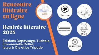 VLEEL 325 Rentrée littéraire 2024 Acte 1 6 maisons dédition présentent leurs titres 2024 [upl. by Ennayehc]