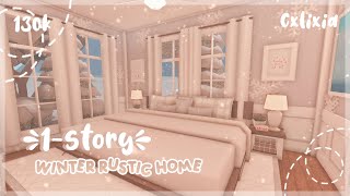 Bloxburg  1 Story Winter Rustic Home  House Build  130k [upl. by Vyky]