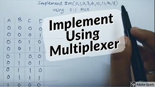 Implementation of boolean function using multiplexer in simple wayHINDI [upl. by Frum]