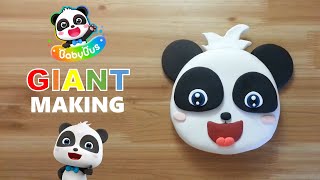 GIANT BabyBus kiki clay cracking making 거대 베이비버스 키키 클레이로 만들기 [upl. by Dnalevelc]