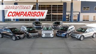 Who wins the Carscom 3Row SUV Challenge  MotorWeek Comparison Test [upl. by Rehsa]