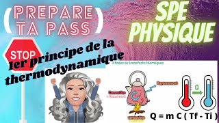 1er principe de la thermodynamique  Terminale Spé Physique  PASS  LAS PASS médecine terminale [upl. by Nadroj827]