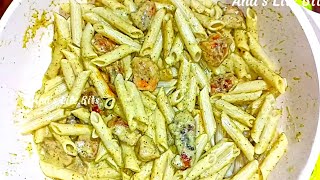 Creamy Chicken Pesto Pasta in 15 Minutes  Pesto Pasta Recipe [upl. by Kelcey64]