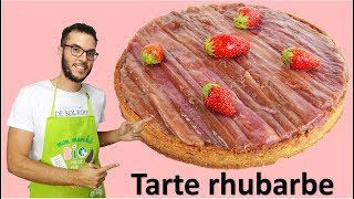 recette LA TARTE RHUBARBE HIBISCUS  hibiscus rhubarb tart EN subs [upl. by Madox326]