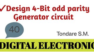 digitalelectronicsHow to Design 4bit Odd parity generator circuit [upl. by Standish]