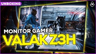 UNBOXING MONITOR GAMER MANCER VALAK Z3H 24 POL IPS 2K 1MS 180HZ FREESYNC E GSYNC [upl. by Nyrek]