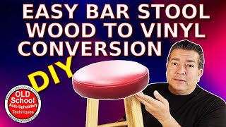 How To Easy Bar Stool DIY Upholstery For Beginners barstool [upl. by Kahcztiy]