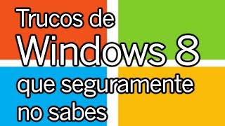 Windows 8 Trucos Captura de pantalla acceso rápido historial de archivos y restaurar [upl. by Edaj]