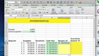 Investitionsrechnung Amortisation mit Excel [upl. by Euqirne]