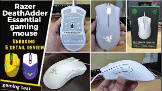 Razer DeathAdder Essential White Edition 6400 DPI Ergonomic Gaming Mouse review and unboxing [upl. by Ecitnirp159]