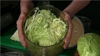 Cabbage Recipes  How to Chop Cabbage for Coleslaw in a Food Processor [upl. by Dnaltruoc]