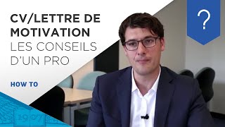 CV et lettre de motivation  les conseils dun recruteur [upl. by Shultz]