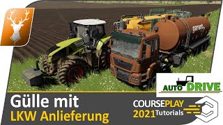 🚜 CoursePlay amp AutoDrive Gülle mit LKW Zubringer  Einfach zum Profi [upl. by Akehsar]