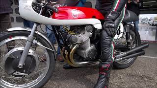 Gilera 500 GP 4 cilindri  Warmup and sound [upl. by Ecyar680]