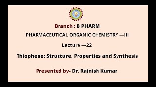 Pharmaceutical Organic Chemistry III  AKTU Digital Education [upl. by Gannon]