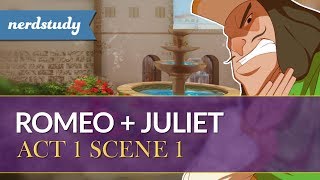 Romeo and Juliet Summary Act 1 Scene 1  Nerdstudy [upl. by Johny]