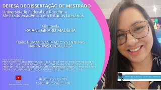 Banca de Defesa  RAIANE GIRARD MADEIRA [upl. by Fran]