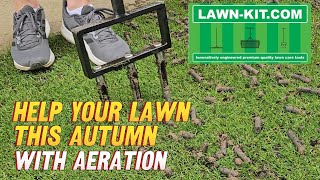 Core Aerate Your Lawn This Autumn  LawnKitcom Hollow Tine Aerator Review  2k Subscriber Thanks [upl. by Carney203]