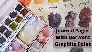 Illustrated and Travel Journal Pages With Derwent Graphitint Paints [upl. by Olia507]