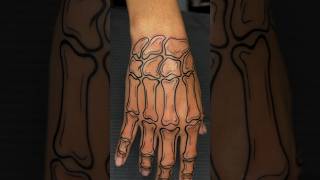 Skeleton hand tattoo Artistic or cartoonlike What do you think 💀🖐️ Shorts tattooartist [upl. by Eustace402]