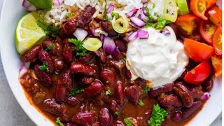 Spicy Kidney Beans With Beef And Rice Recipe [upl. by Memberg]