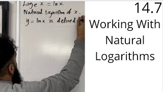 Edexcel AS Level Maths 147 Working With Natural Logarithms [upl. by Molli285]