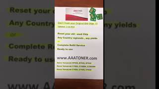 Reset your old  used Toner Chip for Xerox VersaLink C7020 C7025 C7030 Refill by AAATONERCOM [upl. by Eentruok]