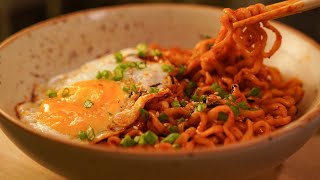 Korean Spicy Ramen Noodles Recipe [upl. by Tteve603]