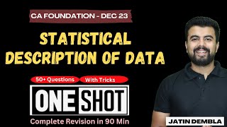 L1  Statistical Description of Data Complete Revision in one Shot  CA Foundation Stats Dec 23 [upl. by Iraj]