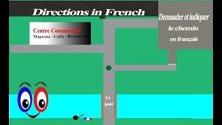 Directions in French Demander et indiquer le chemin [upl. by Yttam]