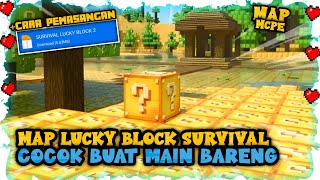 MAP LUCKY BLOCK MCPE  ADDON LUCKY BLOCK MCPE  MAP SURVIVAL MCPE 119 [upl. by Akcirederf]