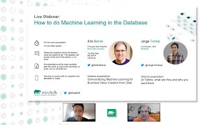 MindsDB Webinar  How to do Machine Learning in the database [upl. by Columbus]