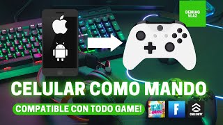 como Usar iPHONE ANDROID como GAMEPAD MANDO para PC 100 gratis La mejor APP [upl. by Kimber]