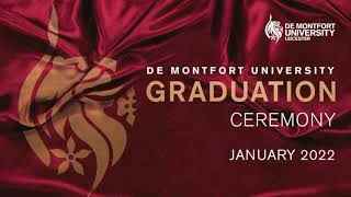 DMU January Graduations 2022 Friday 21 January 5pm [upl. by Eugenie]