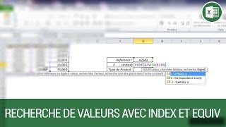 Les fonctions INDEX et EQUIV sur Excel [upl. by Eden]