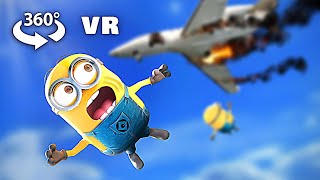 360° VR  MINIONS PLANE CRASH [upl. by Telford623]