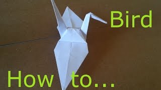 Origami Paper Bird  how to make Japanese Origami paper bird folding paper bird [upl. by Samaj270]