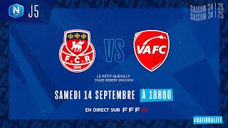 J5 I FC Rouen 1899 vs Valenciennes FC en replay 11 I National FFF 20242025 [upl. by Noxin499]